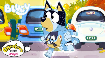 Bluey & Bingo Go To School | Daddy Dropoff | CBeebies | #BackToSchool