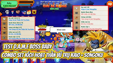 Ngọc Rồng Online - Thử Test D.a.m.e Boss Baby Với Combo SKH TVT Kaio + Songoku
