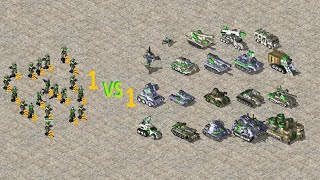 1 vs 1 - GI (Fully Upgraded) vs Almost EveryThing: Red Alert 2