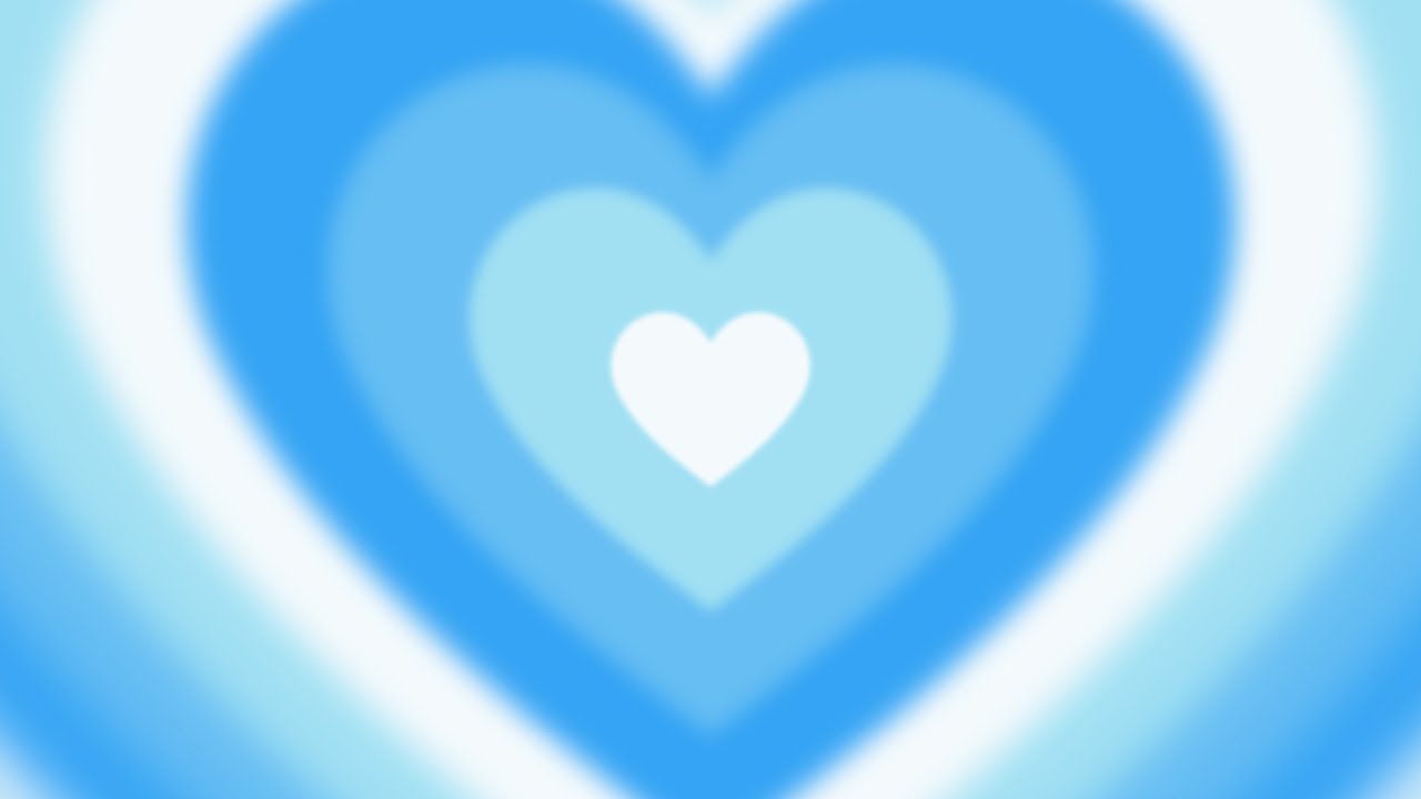 4K 1 Hour Baby Blue Aura Heart Tunnel Summer Aesthetic Screensaver Weekend Meditation Motivation