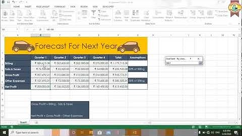 Advance Excel Goal Seek option Ass 17