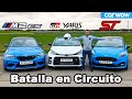 GR Yaris v BMW M2 CS v Fiesta ST - BATALLA EN CIRCUITO, 0-100km/h y 1/4 de milla: ¡AWD v RWD v FWD!