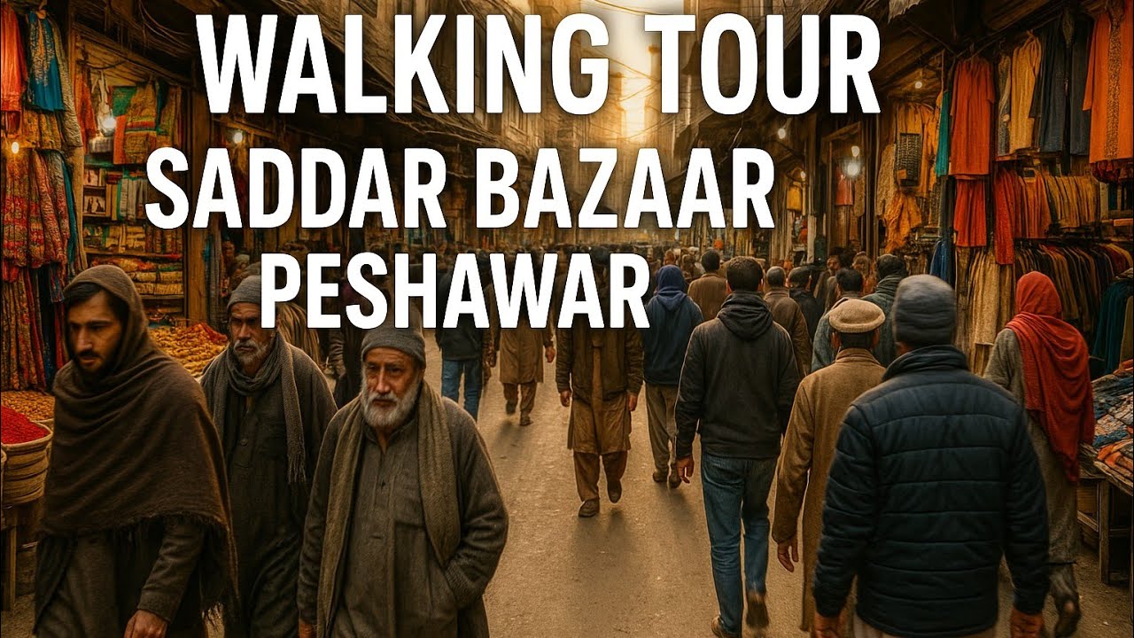 Exploring Saddar Bazaar in Peshawar | Real-Time Walking Tour