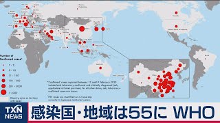 ＷＨＯ集計 55ヵ国・地域で感染確認