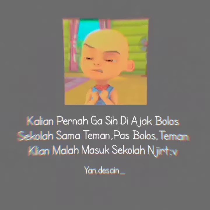❤Story WA Upin Ipin Bolos Sekolah😂❤