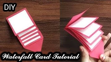 DIY Water Fall Card For Multiple Messages | How To Make Water Fall Card | Cards For Scrapbook |