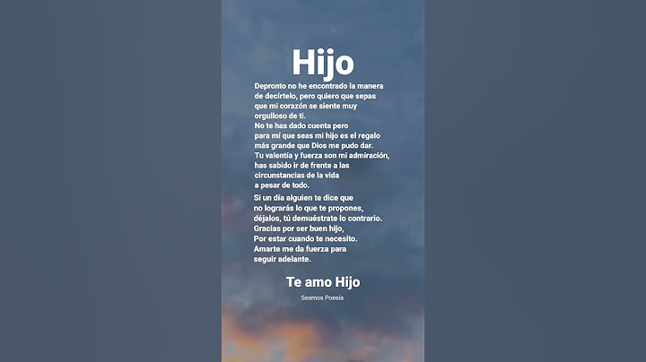 Poema Para un Hijo