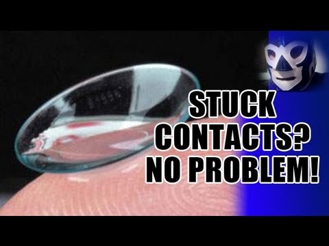 EASIEST WAY TO REMOVE STUCK CONTACT LENSES!