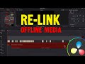 FIXED: Relinking Offline Media in DaVinci Resolve | Resolve How to fix Media offline Relink Clips