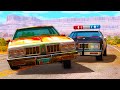 CANYON POLICE CHASE! - BeamNG Drive 80s Oldsmobile Mod Part 2 (Crashes and Funny Moments)