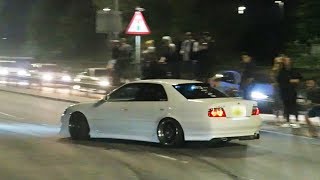 Toyota Chaser JZX100 DRIFTING AT MEET!