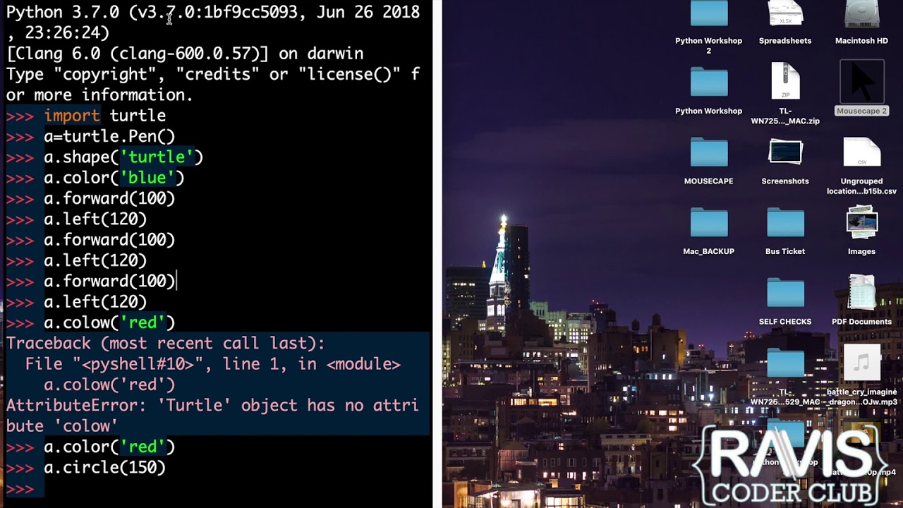 Python Tutorial Video on Turtle Basics Part 2 for kids ages 10 and ...