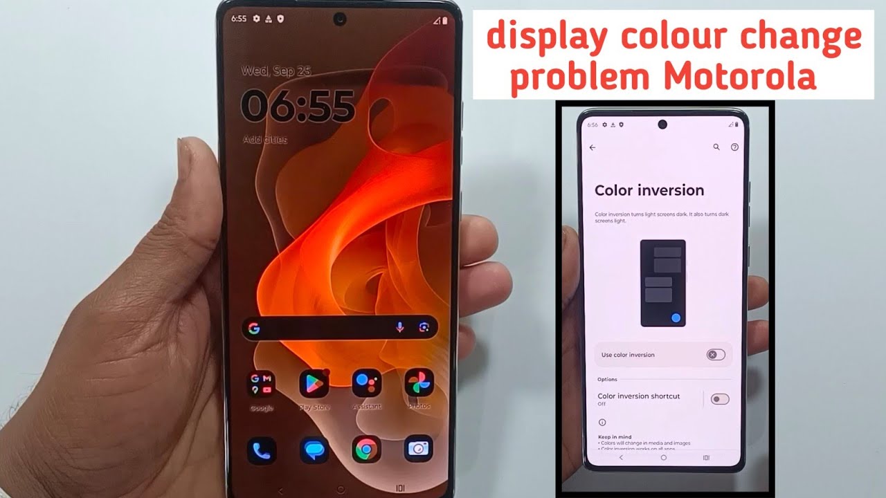 display colour change problem motorola || Mobile Colour Inversion ...