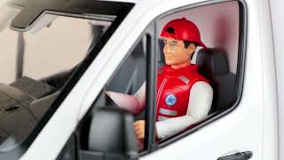 Unboxing And Playing With Bruder Ambulance And Crew Toy Set