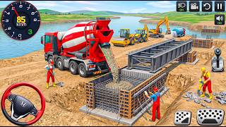 🚧🌉 Real Cement Mixer Truck Driving Game 2026 🌉🚧   Construction Truck Driving gameplay screenshot 1