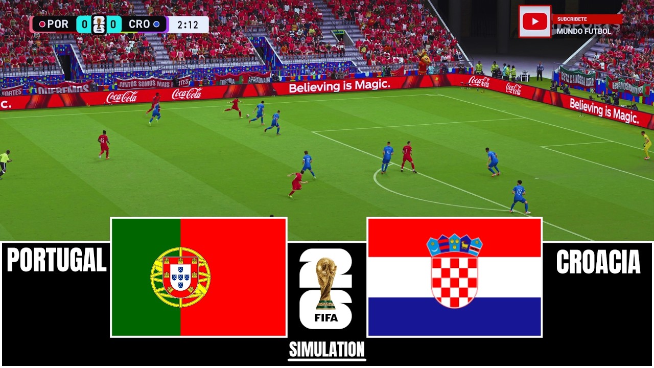 PORTUGAL vs CROACIA  WORLD CUP 2026 DIECISEISAVOS DE FINAL  Simulation & Prediction