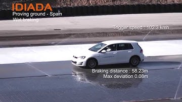 IDIADA Wet Brake Stop