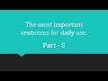 Daily Use Sentences Quiz