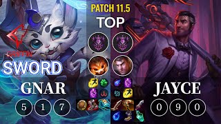 GRF Sword Gnar vs Jayce Top - KR Patch 11.5