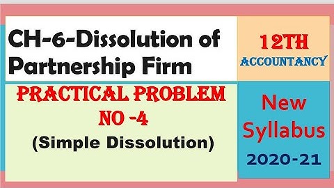 SYJC Accountancy  (Ch-6-Dissolution of the firm Solved Practical Problem no.4 Page no.245)2020-21