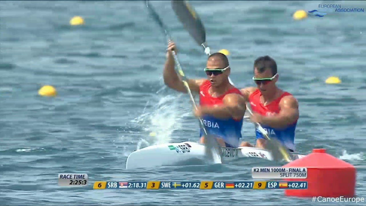 ECA European Canoe Sprint Championship 2018 Belgrade , SERBIA .K2 men