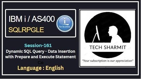 Dynamic Sql Query - Data insertion with Prepare and Execute Statement in IBMi DB2 | SQLRPGLE in IBMi