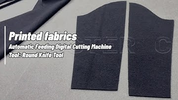 Single-layer plush fabric circular blade cutting with CNC oscillating knife cutting machine