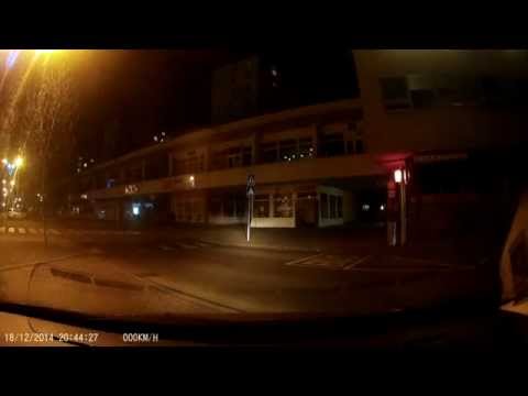 Prestigio Roadrunner 545 GPS Dashcam Test (night)