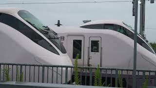 新地駅 E657系 ひたち13号・26号 列車交換