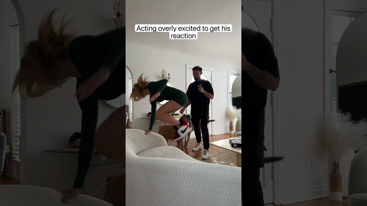Acting Overly Excited To Get His Reaction Shortvideo Goodthing Funny