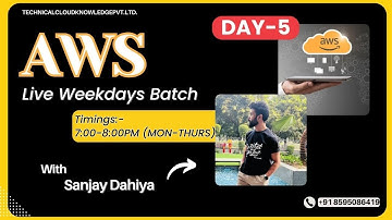 AWS Live Class On Weekdays at 7:00-8:00PM |AWS Live Weekdays Batch 2024| By Sanjay Dahiya #aws #live