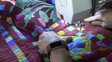 Week 15 of "A Grid Design Every Week"; Orange peel on 1"  patchwork