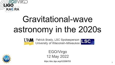 Gravitational-wave astronomy in 2020s - Seminar by Patrick Brady - 12 May, 2022