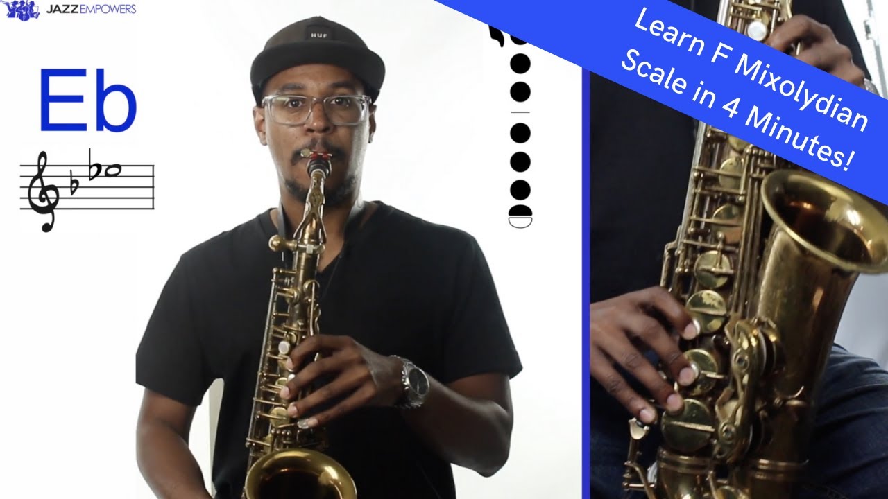 F Mixolydian Scale on Alto Saxophone (Ab Concert) YouTube