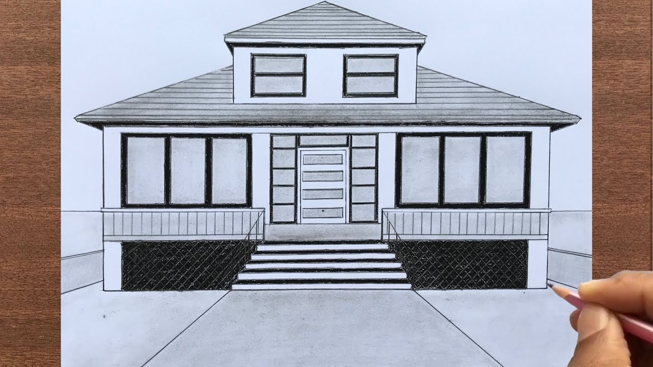 House sketch Architecture sketch of a house  CanStock