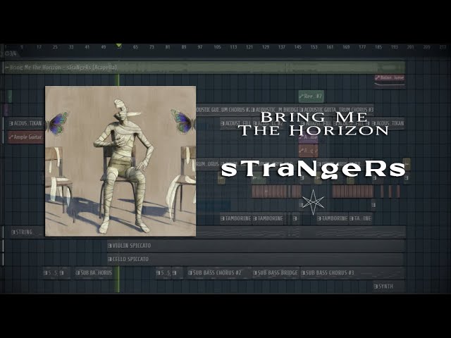 BRING ME THE HORIZON - sTraNgeRs (Accoustic Instrumental Cover) | No vocal | lyric video | karaoke