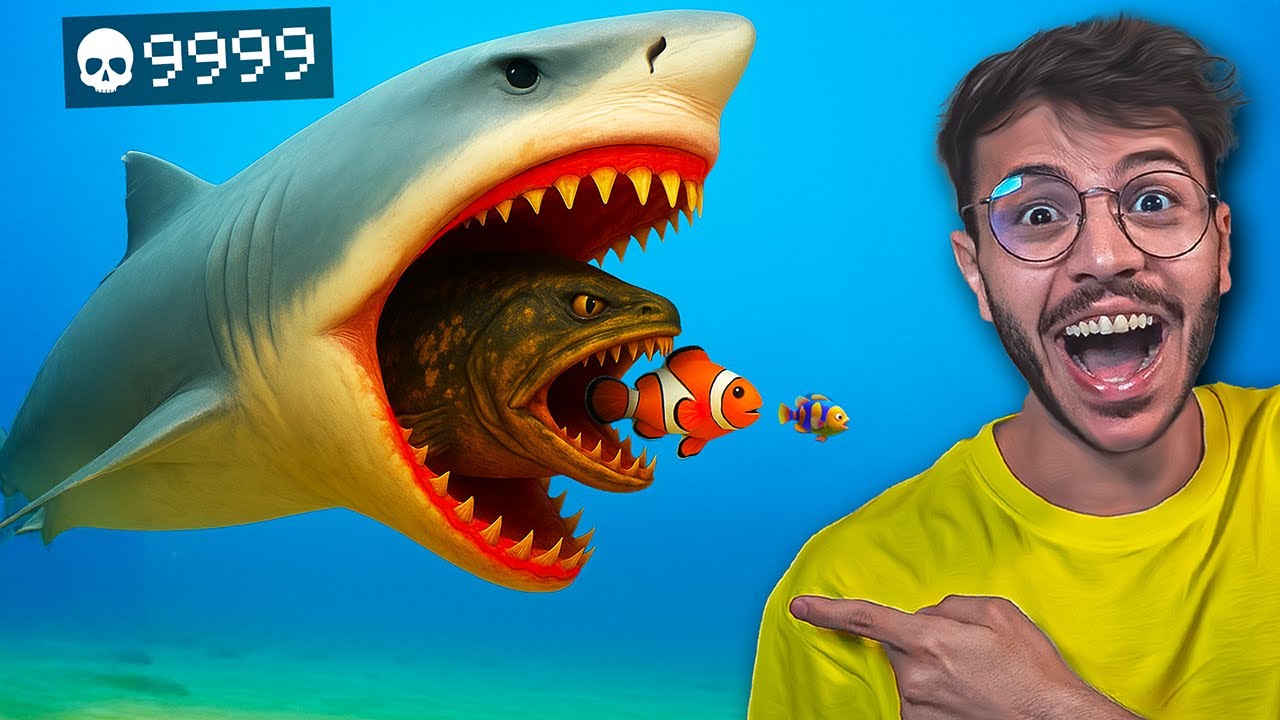 حياة السمكة :  من سمكة صغيرة الى قرش عملاق !!