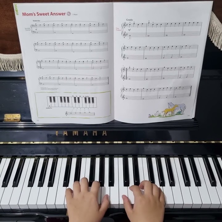 Belajar cepat piano 1 lagu 38 detik #Mom's Sweet Answer #Yamaha class 17