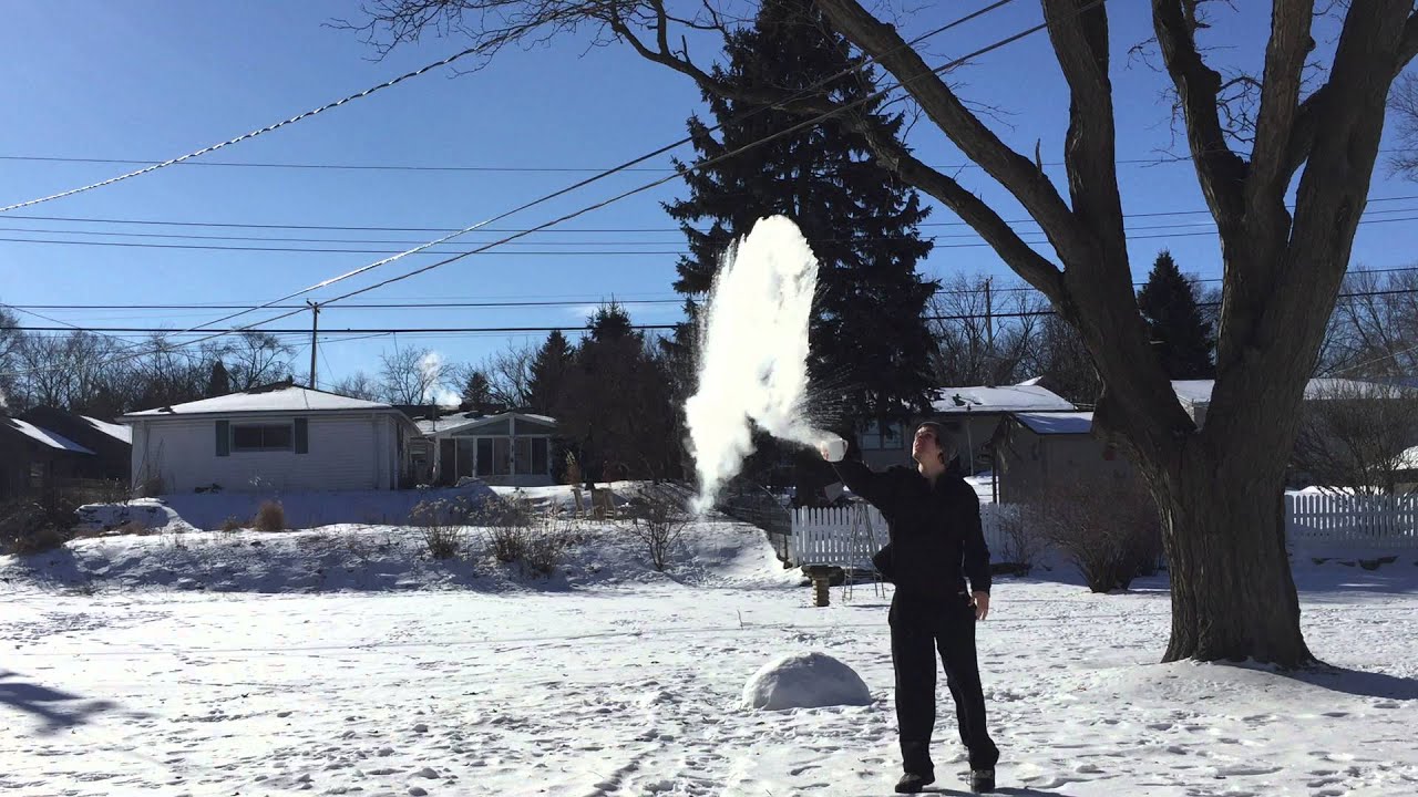 Fancinating Feat, Boiling Water Turns Into Snow YouTube