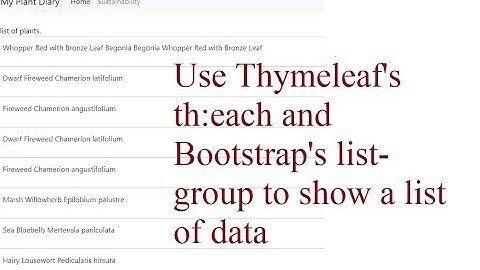 use th:each and Bootstrap list-group to show a list of data