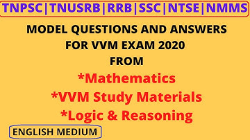 VVM EXAM MODEL QUESTIONS AND ANSWERS