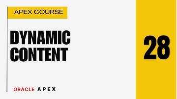 APEX 28: How to show Dynamic Content in Oracle APEX, dynamic content Oracle APEX PLSQL JavaScript