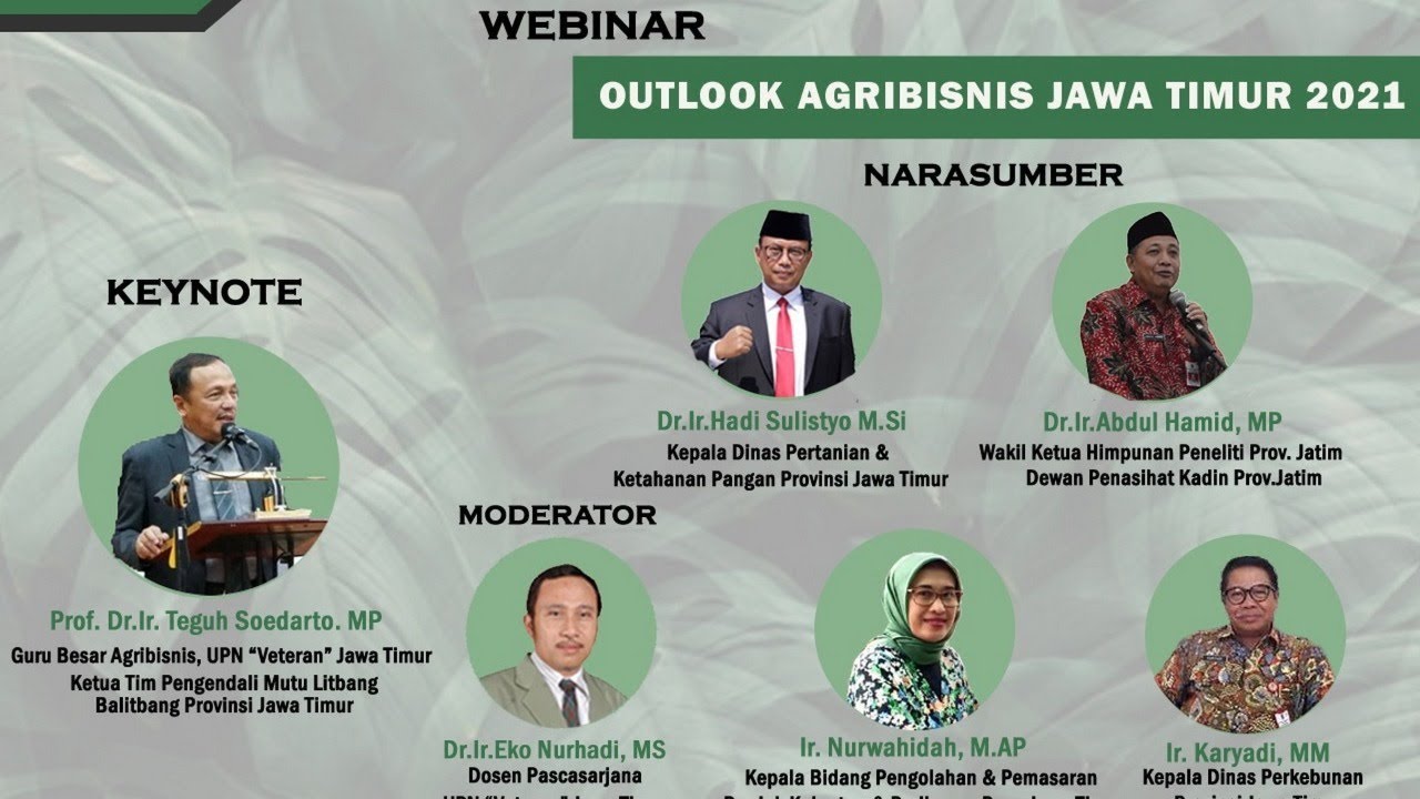 Webinar Outlook Agribisnis Jawa Timur 2021 - YouTube
