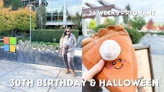 Weekly Vlog: 36 weeks pregnant | My 30th Birthday | Halloween