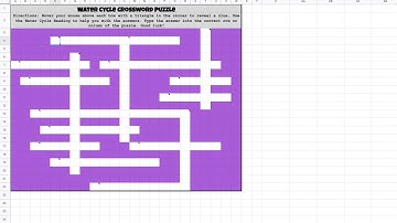 STUDENT TUTORIAL Digital Science Crossword Puzzles GOOGLE SHEETS