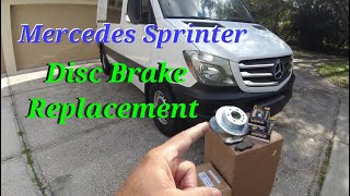 Replacing Disc Brake & Pads on a Mercedes Sprinter 2018 2010 DIY Freightliner Sprinter 20072016