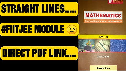 #fiitjeemodulespdf--Straight Lines | FIITJEE MATERIAL,#howisfiitjee