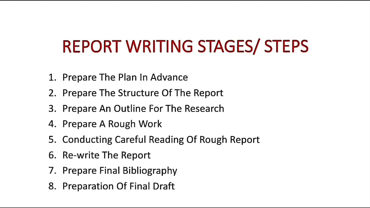 Stages of Report writing /Research methodology /Malayalam