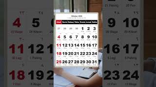 kalender Oktober 2027 #viral #kalenderjawa