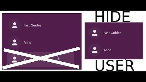 Ubuntu & Linux Howto hide user in login screen